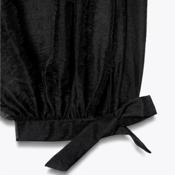 ZARA ZW COLLECTION TIE-HEM BALLOON PANTS - Picture 4 of 4